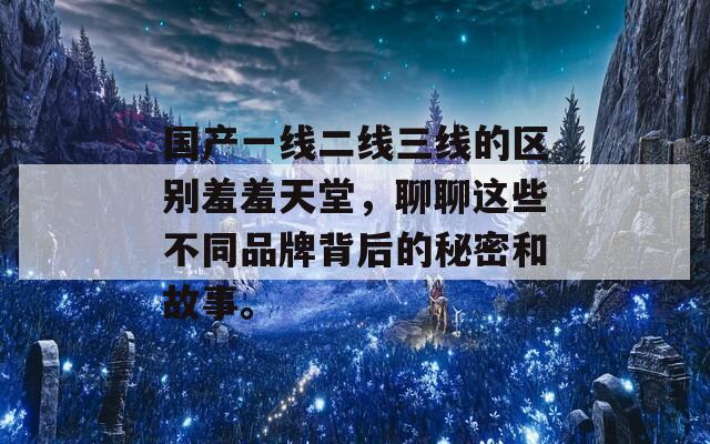 国产一线二线三线的区别羞羞天堂，聊聊这些不同品牌背后的秘密和故事。