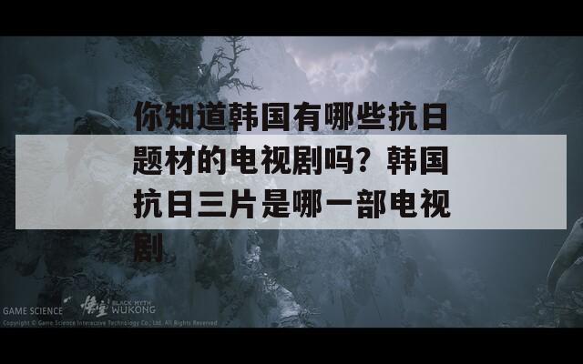 你知道韩国有哪些抗日题材的电视剧吗？韩国抗日三片是哪一部电视剧  第1张