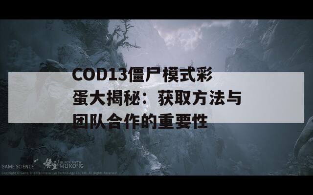 COD13僵尸模式彩蛋大揭秘：获取方法与团队合作的重要性