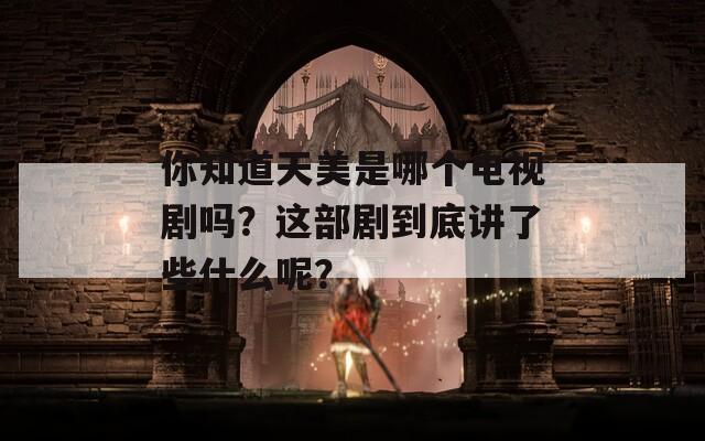 你知道天美是哪个电视剧吗？这部剧到底讲了些什么呢？