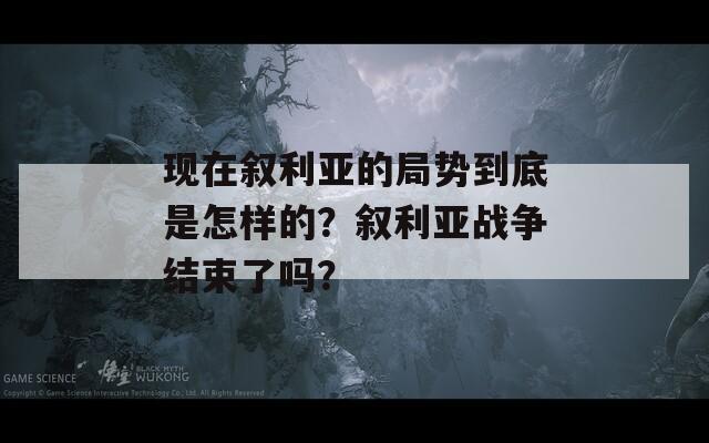 现在叙利亚的局势到底是怎样的？叙利亚战争结束了吗？