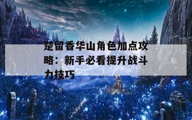 楚留香华山角色加点攻略：新手必看提升战斗力技巧