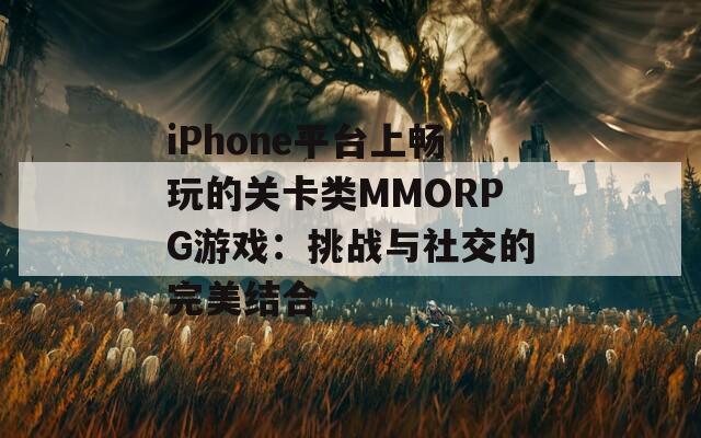 iPhone平台上畅玩的关卡类MMORPG游戏：挑战与社交的完美结合  第1张