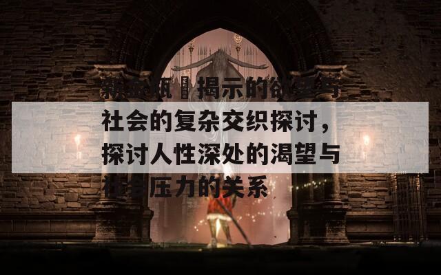 新金瓶挴揭示的欲望与社会的复杂交织探讨，探讨人性深处的渴望与社会压力的关系  第1张