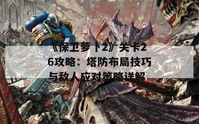 《保卫萝卜2》关卡26攻略：塔防布局技巧与敌人应对策略详解  第1张