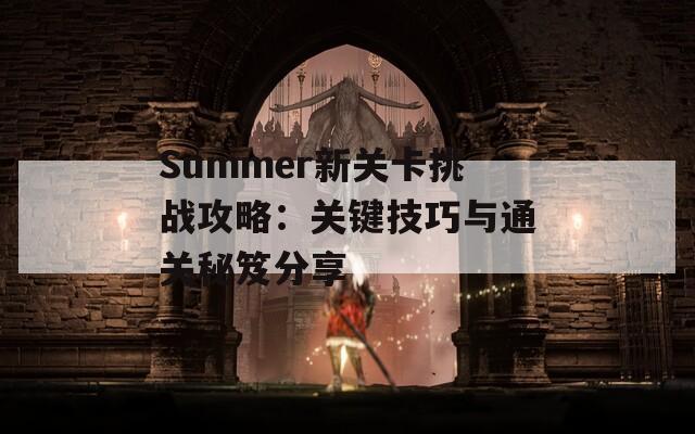 Summer新关卡挑战攻略：关键技巧与通关秘笈分享