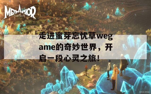 走进蜜芽忘忧草wegame的奇妙世界，开启一段心灵之旅！  第1张