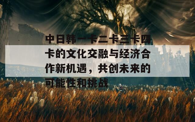 中日韩一卡二卡三卡四卡的文化交融与经济合作新机遇，共创未来的可能性和挑战