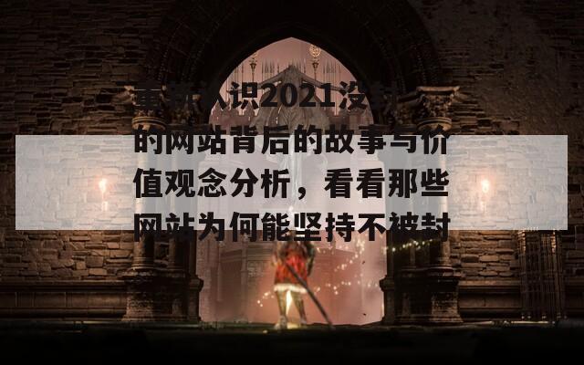 重新认识2021没封的网站背后的故事与价值观念分析，看看那些网站为何能坚持不被封。