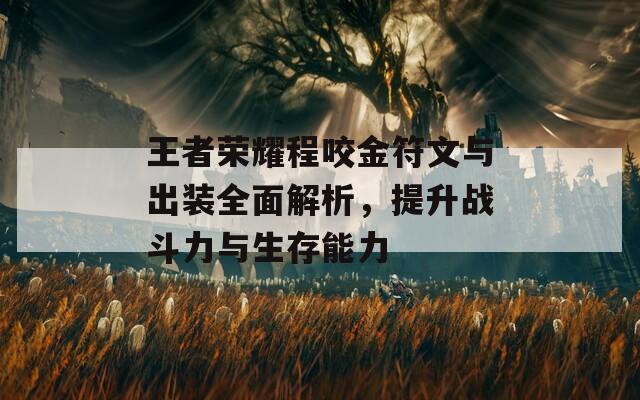 王者荣耀程咬金符文与出装全面解析，提升战斗力与生存能力  第1张