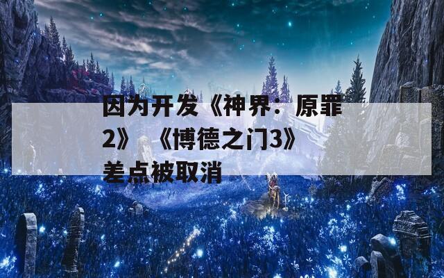 因为开发《神界：原罪2》 《博德之门3》差点被取消  第1张