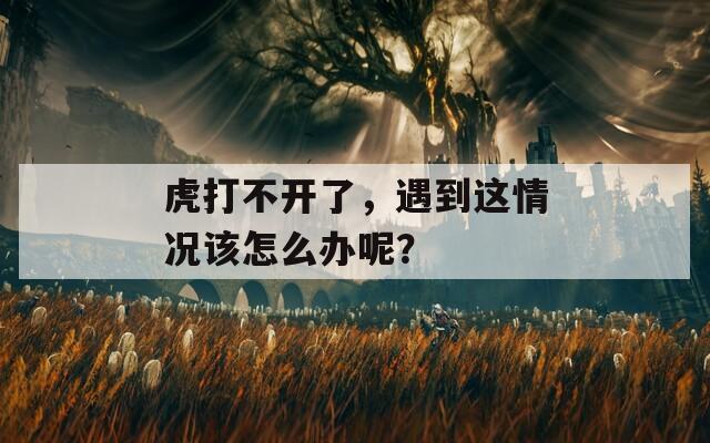 虎打不开了，遇到这情况该怎么办呢？  第1张