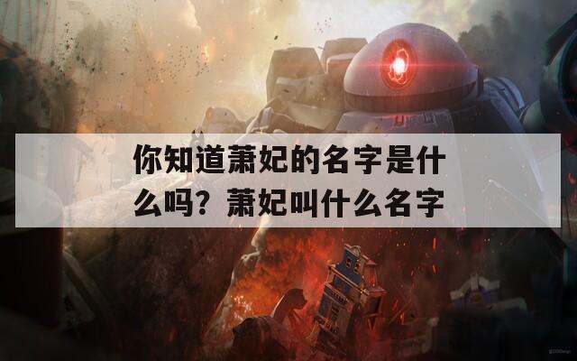 你知道萧妃的名字是什么吗？萧妃叫什么名字