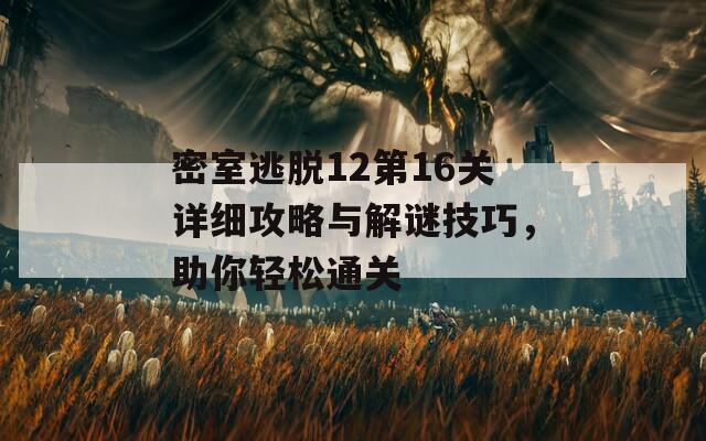 密室逃脱12第16关详细攻略与解谜技巧，助你轻松通关